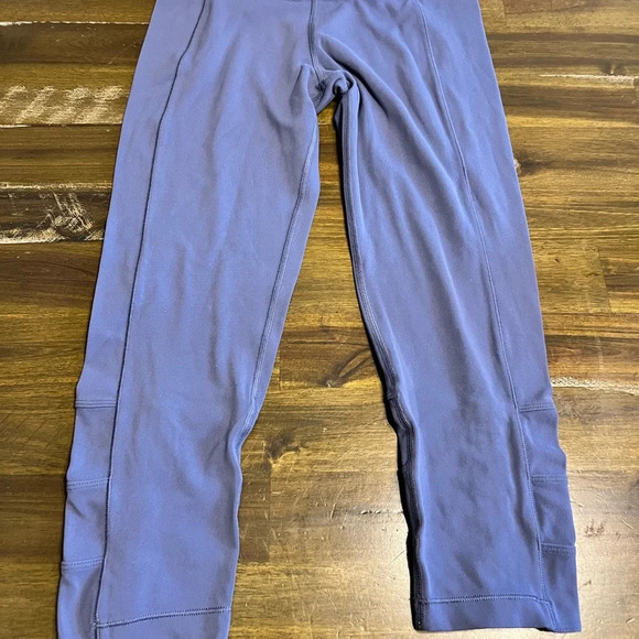 Athelta Girl Blue Leggings Large 12 Cropped Ankle - Picture 4 of 4
